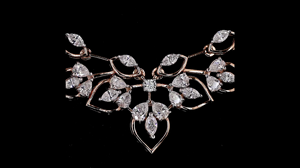 Joyería de Diamantes para Novia con Diseño Floral de Hojas | Conjunto de Collar y Aretes de Plata de Ley 925 con Diamantes Cultivados en Laboratorio - Product Image 5