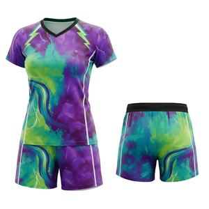 Conjunto Deportivo Unisex con Estampado Digital al por Mayor |   Pantalones Cortos Deportivos de Diseño Personalizado |   Uniforme de Voleibol para Gimnasio, Entrenamiento y Running, 160g - Product Image 1