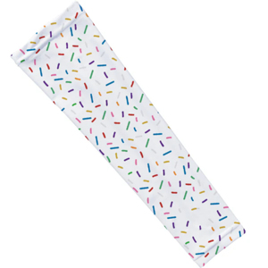 Manchons de cyclisme OEM blancs avec imprimé de paillettes colorées, protection anti-UV unisexe, taille adulte - Product Image 2