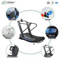 Tapis roulants commerciaux incurvés robustes, tapis roulants incurvés pour l'entraînement HIIT et les sprints