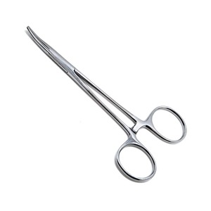 Pinzas Hemostáticas Curvas Halsted Mosquito de Acero Quirúrgico 140mm 13-039-140, Instrumento Hemostático Manual de Precisión, 1 Año de Garantía - Product Image 1