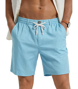 Pantalones Cortos Deportivos Casuales de Verano para Hombre, de Felpa, de Secado Rápido, Antiarrugas, con Dobladillo Dividido Bordado, Cintura Elástica Alta, Transpirables y Holgados - Product Image 1