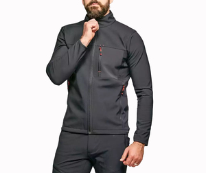 Men's Softshell <b>Jacket</b> 100% Polyester <b>Fleece</b> Lined Outdoor Quick Dry Breathable Winter Hooded Waterproof <b>Thick</b> Coat - Product Image 1