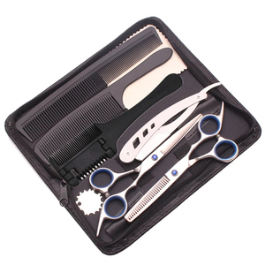 En gros, ensembles de ciseaux de coiffure et d'éclaircissement en acier inoxydable, personnalisables, avec vis - Product Image 5