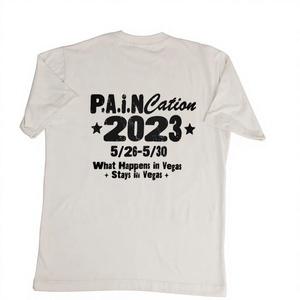 Camiseta Blanca de Manga Corta P.A.I.N Baby Las Vegas para Hombre, Cuello Redondo, Tejido de Algodón, 180 Gramos - Product Image 4