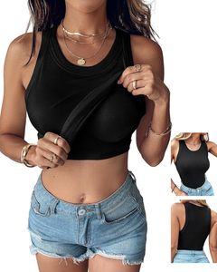 2026 Latest Women's Tank <b>Top</b> Beige Knitted Tank <b>Top</b> O-Neck Sleeveless Casual Solid Color Breathable <b>Crop</b> Tank <b>Tops</b> - Product Image 6
