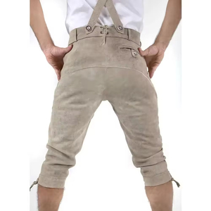 Vente en gros ZASSON SPORTS Bavarian Lederhosen Unisexe Fait main Allemand Oktoberfest Trachten Shorts en Cuir Véritable pour Festival Coupe Classique - Product Image 2