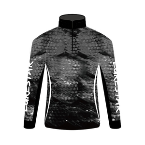 Camisetas de Pesca Sublimadas de Manga Larga, Prendas Elegantes de Secado Rápido con Protección UPF 50+ Antibacteriana, Spandex/Poliéster - Product Image 1