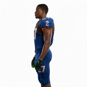 Uniforme de Fútbol Americano OEM para Hombre, 100% Poliéster, Transpirable, Talla Grande, Manga Corta, Antibacterial, Secado Rápido, Color y Logotipo Personalizables - Product Image 6