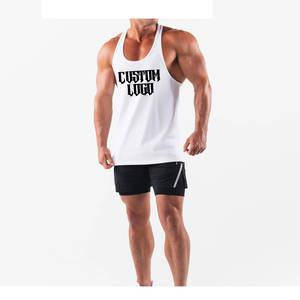 Camisetas de Gimnasio para Hombre Baratas de Fábrica OEM, Camisetas sin Mangas Personalizadas de Algodón y Elastano, Camisetas Deportivas Casuales de Poliéster - Product Image 1
