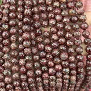 Perles en pierre d'Eudialyte en gros, perles de pierres précieuses rouges naturelles en fil pour la fabrication de bijoux et les loisirs créatifs - Product Image 2