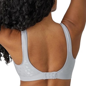 Sujetador deportivo sin aros para mujer, copa completa, espalda cruzada, diseño de puntos, licra, nailon, tirantes ajustables, transpirable, para todas las estaciones - Product Image 6