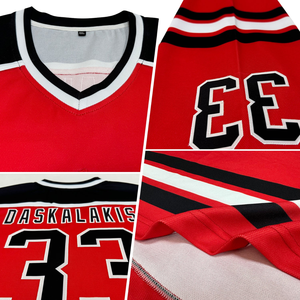 Maillot de hockey sur glace réversible personnalisé unisexe, séchage rapide, nom et numéro de l'équipe brodés, logo avant, uniforme sportif - Product Image 3