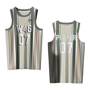 Customized Printed Breathable Mesh Moisture Wicking High Quality Men's Sublimated Sleeveless Reversible <b>Basketball</b> Uniform Sets - Product Image 6