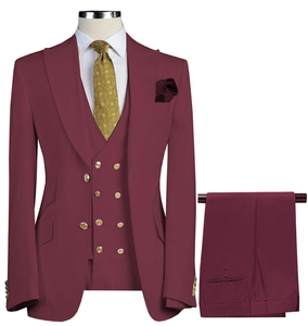 Wholesale Customization Double Breasted TR Fabric 3 Piece Slim Fit Mens Formal Business <b>Suit</b> for Wedding Groom Prom - Product Image 2