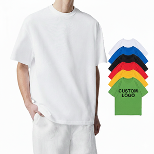 Camiseta Personalizada con Logotipo OEM, Premium 2026, 210 g/m², Talla Grande, 40% Algodón, 40% Bambú, 20% Poliéster, Manga Corta, Corte Holgado para Hombre - Product Image 1