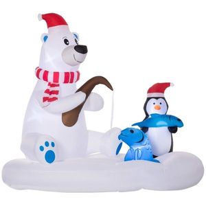 Pupazzo di Neve Gonfiabile Natalizio per Decorazioni Esterne Festive per Casa o Giardino - Product Image 4