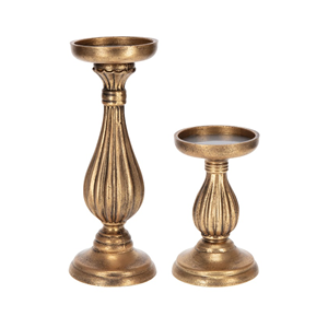 Venta al por mayor de portavelas para decoración del hogar, portavelas con acabado de latón antiguo, hecho a mano en aluminio fundido, personalizado. - Product Image 5