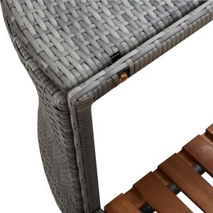 Mobilier d'extérieur en polyrotin gris 105.5 "x 105.5" Square Spa Surround 21.7 \" - Product Image 5