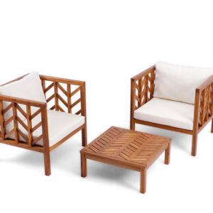Conjunto de Muebles de Madera Sólida para Exteriores, Resistentes y Duraderos, para Jardín, Patio, Resort y Soluciones de Asientos para Exteriores en la Industria Hotelera - Product Image 1