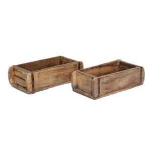 Vintage Handmade Wooden Brick Mould Traditional Clay Brick Form Tool Craft Supply Garden Decor Piece Wooden Brick Mould - Product Image 3