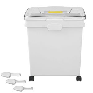 Contenitore Grande da 40L (10,5 Galloni) per Conservazione Riso, Dispenser Cibo per Cani, Contenitore per Ingredienti e Cereali per Cucina e Animali Domestici - Product Image 1