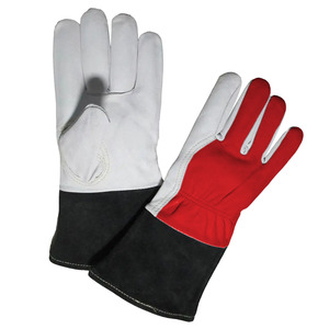 Gants de soudage TIG de sécurité industrielle en cuir pleine fleur et croûte de vache, résistants à l'abrasion, pour la lutte contre les incendies et le barbecue - Product Image 6