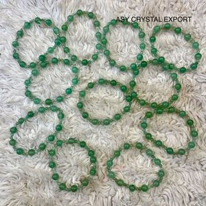 New Design Wholesale Natural Green Aventurine <b>Bracelet</b> Handmade Faceted Stretch Crystal Bead Jewelry For Fashion Healing Gift - Product Image 3