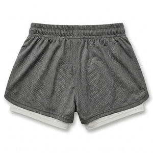 Ultra Lightweight 150GSM 2 in 1 Open Hole Mesh Performance Shorts Compression OEM Wholesale - Product Image 2