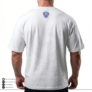 Camiseta Deportiva Personalizada para Hombre, Camiseta de Algodón Blanca para Gimnasio, Ropa de Entrenamiento de Fisicoculturismo, Camiseta de Manga Corta con Estampado Gráfico Be Strong - Product Image 2