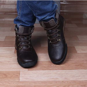 Bottines marron pour hommes, chaussures décontractées robustes, confortables, à lacets, pour les voyages, la marche et les activités de plein air - Product Image 6