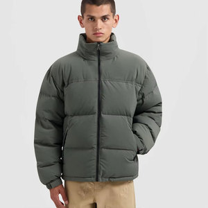 OEM ODM Men’s Fashion Puffer Padded <b>Jacket</b> Wholesale Custom Stand Collar Zipper Closure Windproof Thick Polyester Puffer <b>Jacket</b> - Product Image 1