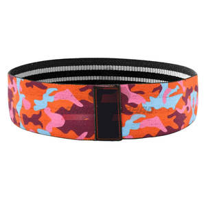 Bande de résistance colorée en tissu pour exercices de fitness et entraînement des hanches, résistance moyenne - Product Image 1