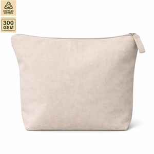 Pochette de maquillage en toile de coton 300 GSM, trousse de maquillage de voyage 25x17x8 cm, logo personnalisé, vente en gros, OEM, marque privée, modèle SS488 - Product Image 1