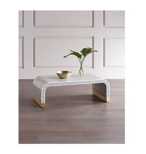 ILAHI's Bone Inlay <b>Table</b> Modern Design Agate Detailing <b>Storage</b> Portable Home Furniture - Product Image 2