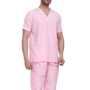 Nouvelles tenues médicales à col en V, couleur unie, avec poches, pour cliniques dentaires, laboratoires, médecins et infirmières – Uniformes de travail à prix abordable - Product Image 5