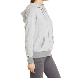 Prix direct usine pour les commandes en gros – Sweat à capuche pour femme avec logo OEM / Sweat à capuche de couleur unie pour usage promotionnel et commercial - Product Image 3
