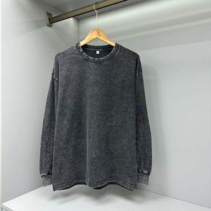 Camisetas Urbanas de Estilo Lavado Ácido, Suministro del Fabricante, 100% Algodón Lavado Premium, Corte Regular, Ropa Urbana Vintage, Etiqueta Personalizada - Product Image 1