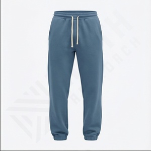 Pantalones de chándal de pierna recta de cintura alta personalizados para hombre, pantalones de chándal para correr, pantalones de chándal de lana de algodón pesado - Product Image 2