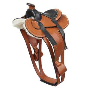 Selle de course anglaise gravée par un artisan indien, avec arceau en bois, quincaillerie SUS304, certifiée BS International, en cuir de vache véritable absorbant la transpiration - Product Image 5