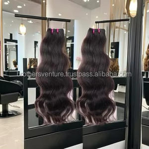 Venta al por mayor de alta calidad 10A Grado 100% Virgen Brasileño & Extensiones de cabello Remy indio Paquetes de ondas de agua sueltas profundas - Product Image 4