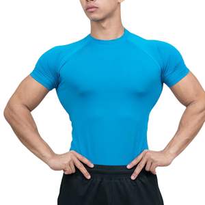 Camiseta Deportiva de Compresión para Hombre, Personalizada, al por Mayor, de Manga Corta, Secado Rápido, Transpirable, para Gimnasio, Entrenamiento, Running, Fitness, Cuello Redondo - Product Image 2