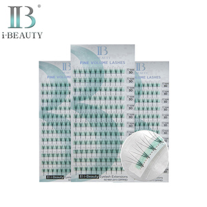ib Eyelash Extension - Pre-made Fan FINE <b>VOLUME</b> <b>LASHES</b> 3D C Type Wide Type Ib <b>Lash</b> SF-V3D - Product Image 1