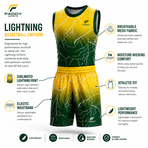 Uniforme de basket-ball personnalisé par sublimation, respirant, ensemble maillot et short de basket-ball pour hommes, vêtements de sport professionnels pour équipe, tenue d'entraînement - Product Image 5