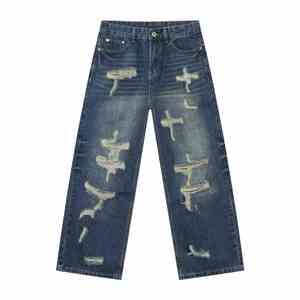 Jeans de Mezclilla Vintage Personalizados, Transpirables, Estilo Urbano, Algodón Premium, Fabricante de Ropa OEM, Marca Privada, Venta al Por Mayor - Product Image 4