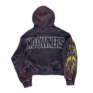 Sudadera con capucha de gran tamaño con cremallera pesada de algodón de lana gruesa de calidad ropa de calle logotipo personalizado OEM sudaderas con cremallera al por mayor - Product Image 3