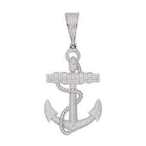 Pendentif Statement Iced Out avec Diamant de Laboratoire, Collier Bling Hip Hop de Luxe, Bijoux Urbains - Product Image 1