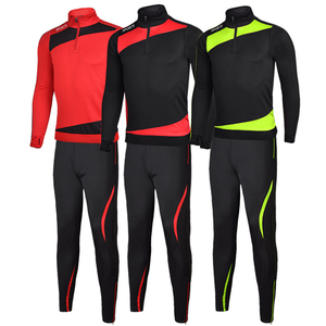 Men's Color Blocking Customized Printed Tracksuit Set Full Sleeve Quarter-<b>Zip</b> Sporty Casual Autumn Wear Quick Dry 100% Polyester - Product Image 1