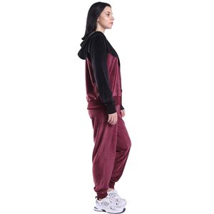 Conjunto Deportivo Casual Ecológico de Talla Grande para Mujer, Sudadera con Cierre y Pantalones de Chándal de Algodón, Traje de Terciopelo Reversible de 2 Piezas - Product Image 2