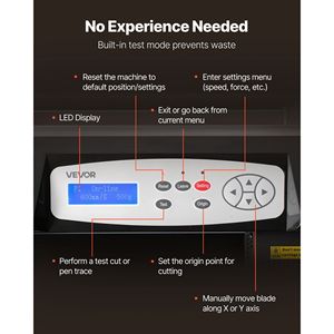 Plotter da Taglio Vinile con Larghezza di Alimentazione Massima 28 Pollici, Doppie Lame, Velocità Regolabile, Display LED - Forniture per Artigianato e Stampa - Product Image 2
